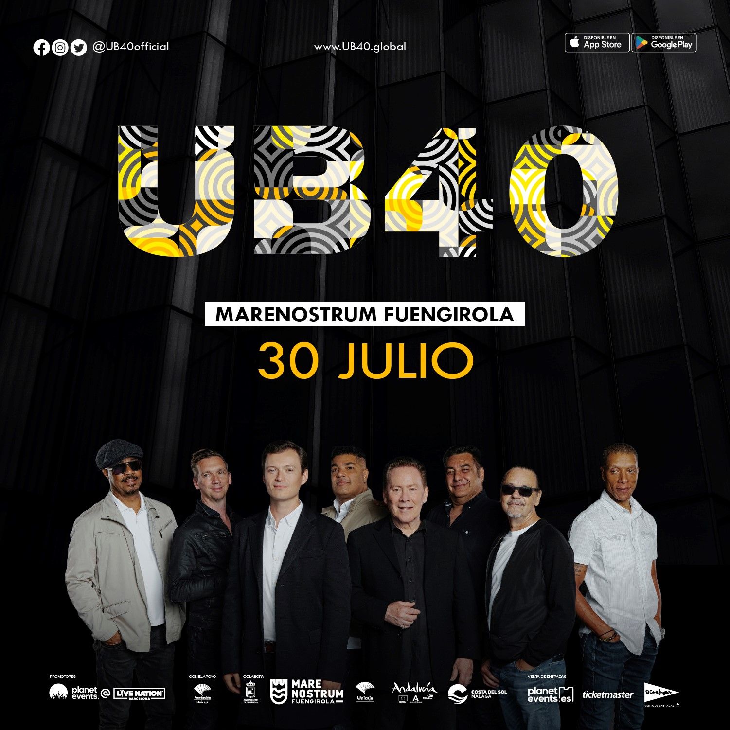 UB40 playing Marenostrum Fuengirola on 30 July 2023