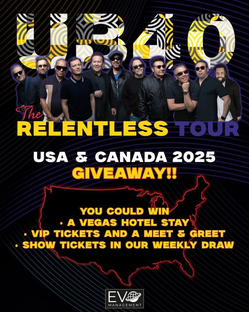 UB40 US and Canada Relentless Tour Giveaway