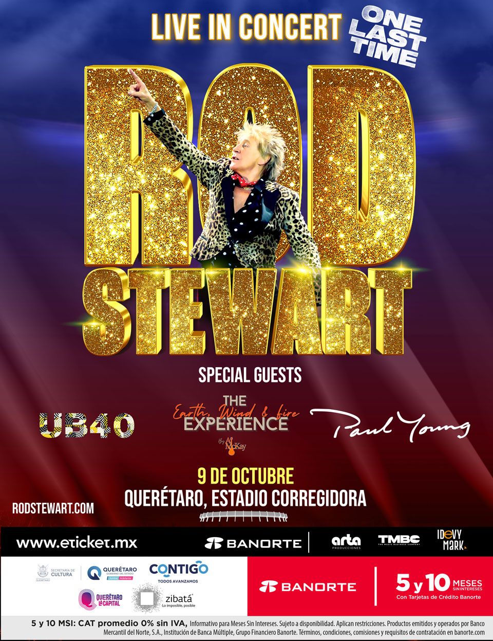 UB40 supporting Rod Stewart in Querétaro City, Mexico